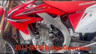 2017 Honda CRF450x - Baja Conversion Pt.1 - Tokyo Mods smog delete, Trail tech fan, Rekluse basket