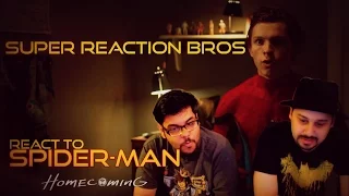 SUPER REACTION BROS REACT & REVIEW Spider-Man Homecoming Trailer 2!!!!