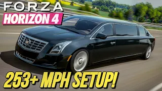 FORZA HORIZON 4 : 253+ MPH Cadillac Limo Setup!