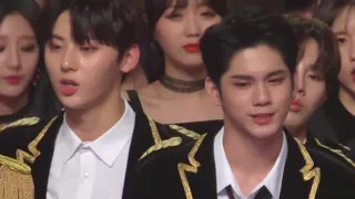 171231 Reaction to SEVENTEEN - Campfire, Clap @MBC Gayo Daejun 2017