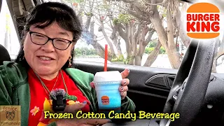 LIMITED TIME: Frozen Cotton Candy Beverage at Burger King #2024springnibbles