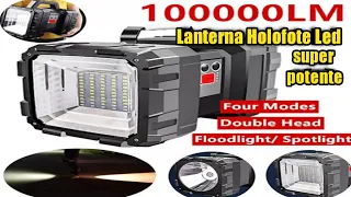 lanterna holofote led super potente recarregável usb. usb rechargeable super powerful led flashlight