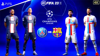 When Ronaldo Mbappe Play Against Messi Neymar | PSG vs Barcelona | UCL Final | PS5 FIFA 23 Gameplay