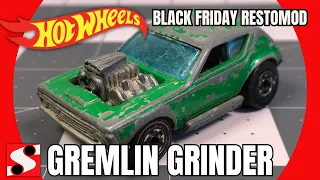 Hot Wheels Redline Gremlin Grinder Black Friday Restomod #hotwheels #amcgremlin #redline