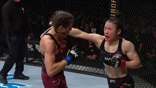 Zhang Weili vs Joanna Jedrzejczyk - All significant strikes