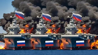 10 MINUTES AGO! RUSSIAN Aircraft Carrier Carrying 177 SU27 fighter jets sunk by U.S F16