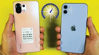 Xiaomi Mi 11 Lite vs iPhone 11 - Speed Test!