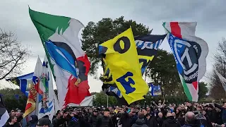 UN FIUME DI PASSIONE!!! LA CURVA NORD AD APPIANO GENTILE PER DARE LA CARICA!