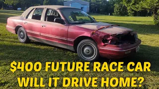 $400 Beater FUTURE Enduro RACE CAR — Mercury Grand Marquis — Will it Drive Home? Can We Break It?