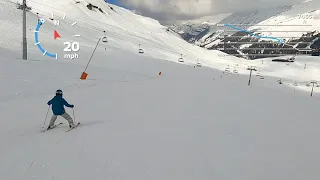 Upto 35MPH! Skiing Blue RHODODENDRON with 10yr old son - Apr 2023