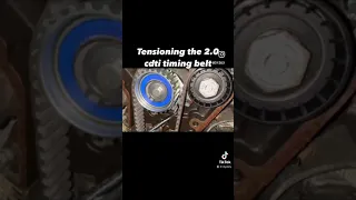 Correctly tensioning the timing belt on a Vauxhall / Opel 2.0 CDTI engine #timingbelt #cambelt