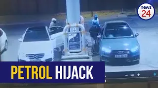 WATCH | Hijackers steal Audi as Joburg driver stops to fill up his car at a garage