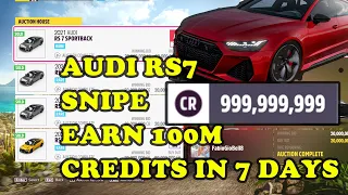 How to Earn 100 Million Credits in Forza Horizon 5 | Audi RS7 Snipe