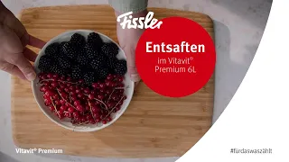 Entsaften in Fisslers Vitavit® Premium Schnellkochtopf