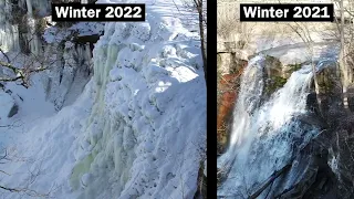 Frozen Brandywine Falls at Cuyahoga Valley National Park