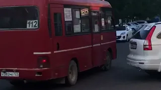 Поездка на автобусе Hyundai county ТагАЗ от остановки красныхзелёнх до ул парковой по маршруту 9