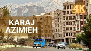 IRAN,KARAJ,AZIMIEH | Relaxing winter walk for Stress Relief | 4K Video.
