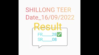 SHILLONG TEER. Date_17/09/2022. Shillong teer House Ending common Number. Shillong Best House line