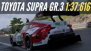 Gran Turismo 7: Lap Time Challenge Dragon Trail Seaside | Toyota Supra Gr. 3 Hotlap [4K]