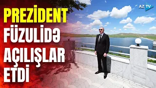 Prezident İlham Əliyev Füzulidə su anbarları kompleksinin və tunelin açılışında iştirak etdi
