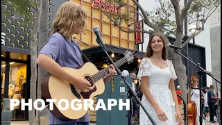 STREET performers stun crowd! | Photograph Ed Sheeran | Oscar Stembridge & Karolina Protsenko