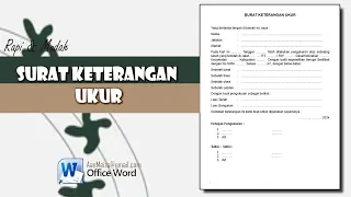 SURAT KETERANGAN UKUR