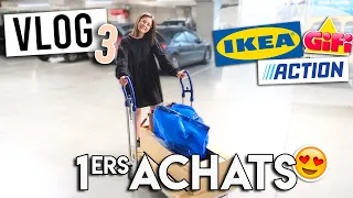 VLOG • 1ers achats pour l'appart + HAUL Action, Ikea, Gifi !