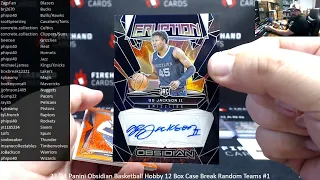 6/5/2024 23/24 Panini Obsidian Basketball Hobby 12 Box Case Break Random Teams #1