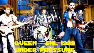 Queen Under Pressure Saturday Night Live 1982 Freddie Mercury Brian May Roger Taylor John Deacon