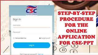 "Step-by-Step Procedure" for CIVIL SERVICE EXAMINATION ONLINE APPLICATION