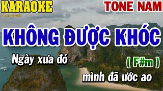 Karaoke Không Được Khóc Tone Nam (F#m) | 84