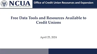 Free data tools and resources available to credit unions