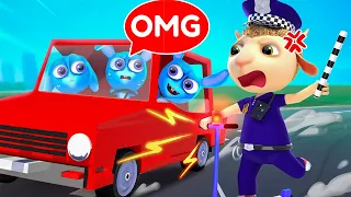 Kids Stole a Police Car👮‍♂️🐰🚔Police Chase and Dinosaur in the City👮‍♂️🐰🚔Respect the Policeman