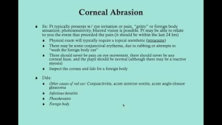 Corneal Abrasion   CRASH! USMLE Step 2 and 3