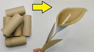 Super Smart Recycling Art Ideas / Easy Paper Calla Lily Flower DIY / Toilet Paper Roll Crafts