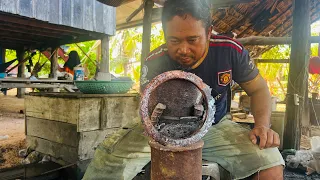 Knife Making | Forging A Sharp Bending Knife From The Rusty Bearing