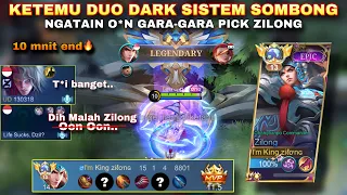 KETEMU DUO DARK SYSTEM SOMBONG, Ngatain o*n gara-gara pick zilong, ending nya di luar nalar | MLBB