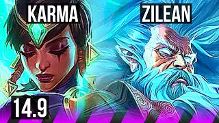 KARMA & Varus vs ZILEAN & Ashe (SUP) | 700+ games | EUW Master | 14.9