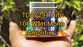 TDA7294 100 Watt Hifi Mono Audio Amplifier