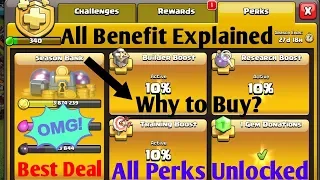 Why to buy Gold Pass | All Perks Benefits and Information | Clash of Clans