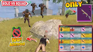 No Armor 🚫 + Sks Only | Solo vs Squad Challenge 🤯 | Metro Royale Chapter 12