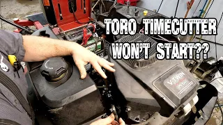 Toro Timecutter Zero Turn Mower Not Starting Correctly Won't Start Or Run Full Diagnostics & Repair