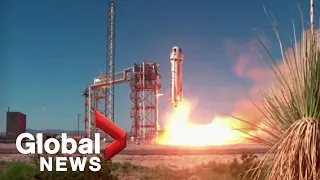 Blue Origin's New Shepard rocket blasts off in unmanned suborbital launch