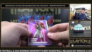 2022/23 Bowman University's Best Basketball Hobby 8 Box Case Break #1