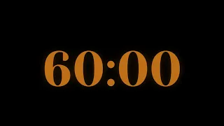 60 Minutes Timer / 60:00 Timer / 60 Minutes Countdown - 1080p *Classic Orange*