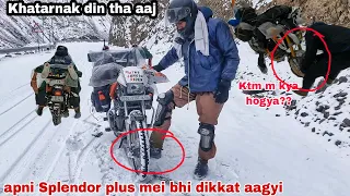 KAZA -25 temp | World Dangerous Road | Spiti Valley on Splendor Plus | Hurling to Nako | Kaza 2023