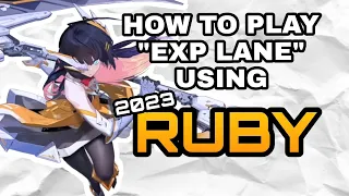 HOW TO PLAY EXP LANE USING RUBY | RUBY GAMEPLAY | ikanji | TOP GLOBAL RUBY | MOBILE LEGENDS