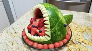 How To Make Watermelon Shark | DIY Easy Fruit Bowl