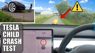 Why does the Model 3 have trouble detecting kids & stopping? | Tesla Autopilot FSD Safety Crash Test