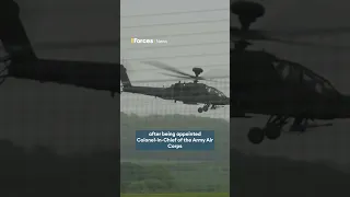 New Colonel-in-Chief Prince William takes off in an Apache helicopter